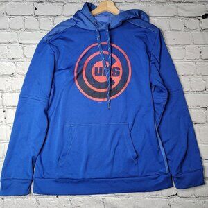 MLB Genuine Merchandise Chicago Cubs Logo Drawstring Pouch Fleece Lined Hoodie M
